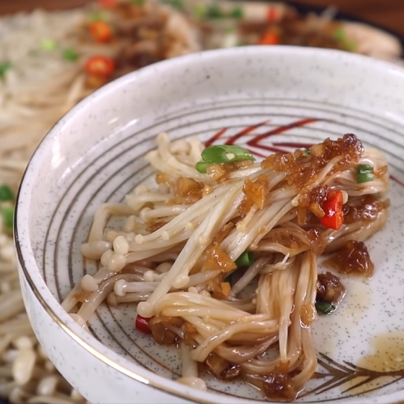 Bước 6 Thành phẩm Nấm kim châm hấp nước tương (xì dầu)