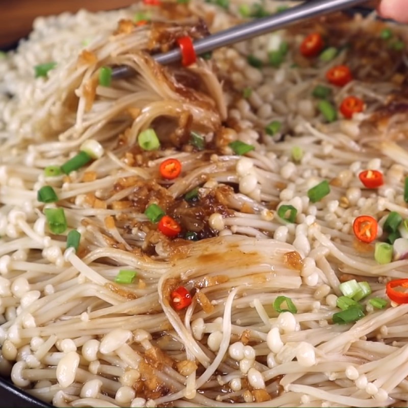 Bước 6 Thành phẩm Nấm kim châm hấp nước tương (xì dầu)