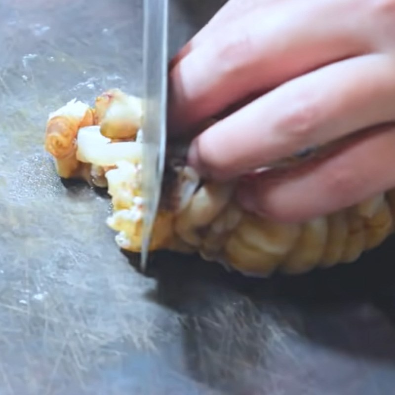 Bước 3 Cắt nhỏ chân bò Chân bò luộc