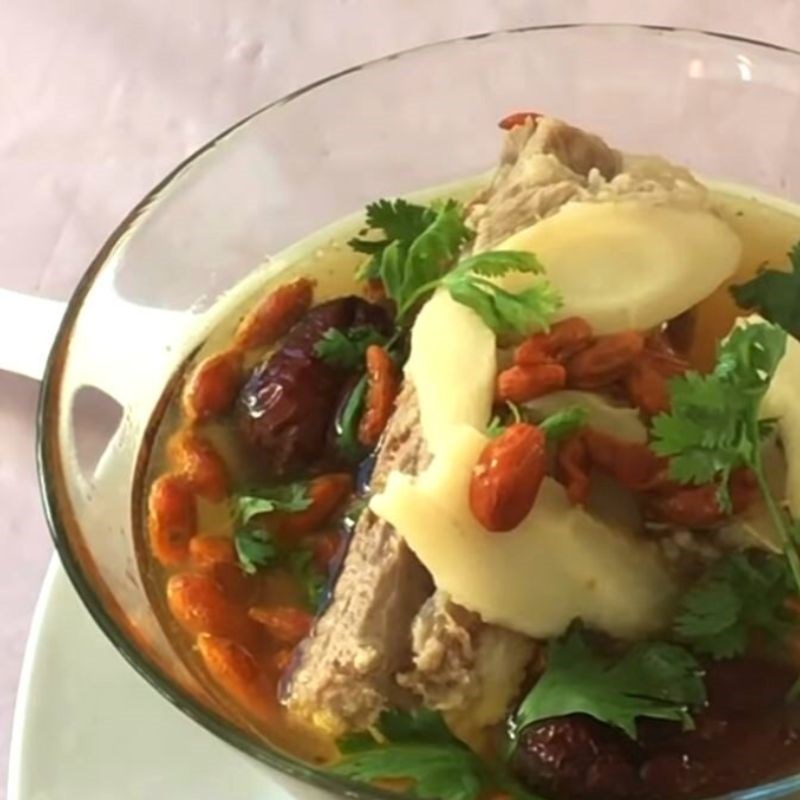 Bước 3 Hoàn thành Canh sâm tươi với sườn