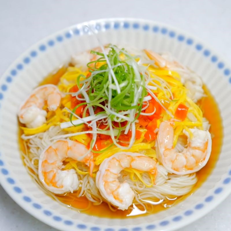 Bước 6 Hoàn thành Mì somen tôm