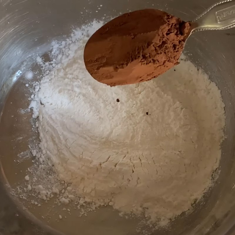 Bước 1 Làm bột socola Bánh bao socola
