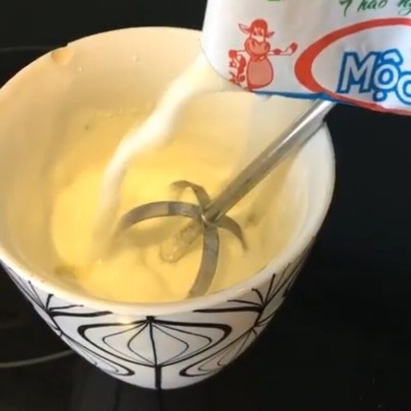Bước 3 Làm kem sữa Trà sữa dưa lưới