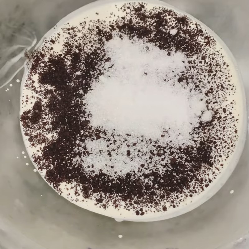 Bước 2 Làm phần mousse Bánh mousse oreo