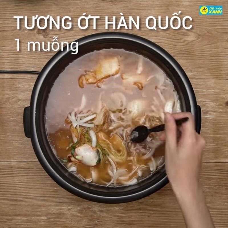 Bước 5 Nấu canh kim chi thịt Canh kim chi thịt bò