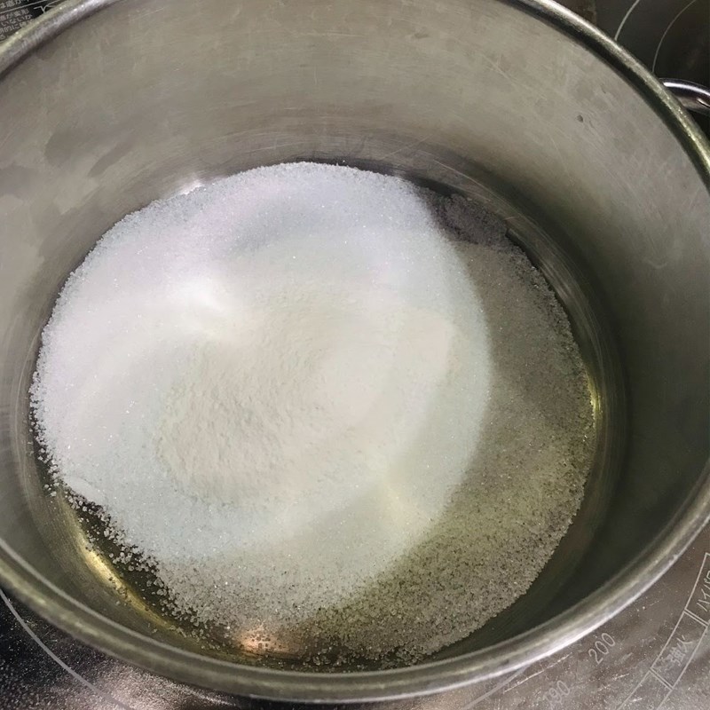Bước 1 Nấu hỗn hợp bột rau câu Rau câu nước cốt dừa