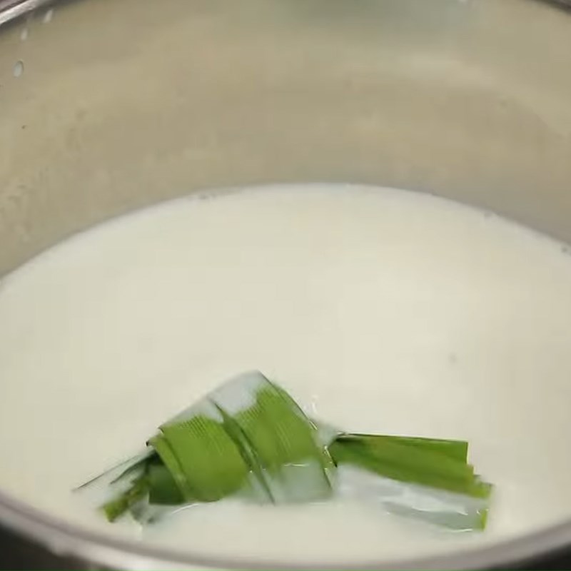 Bước 1 Nấu sữa dừa Chè mít thái lan