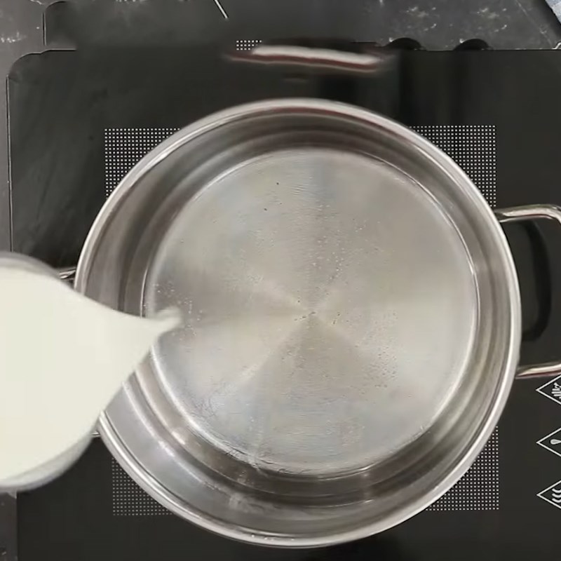 Bước 1 Nấu sữa dừa Chè mít thái lan