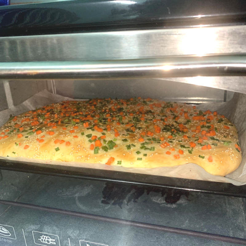 Bước 7 Nướng bánh Bánh mì cuộn chà bông sốt trứng gà