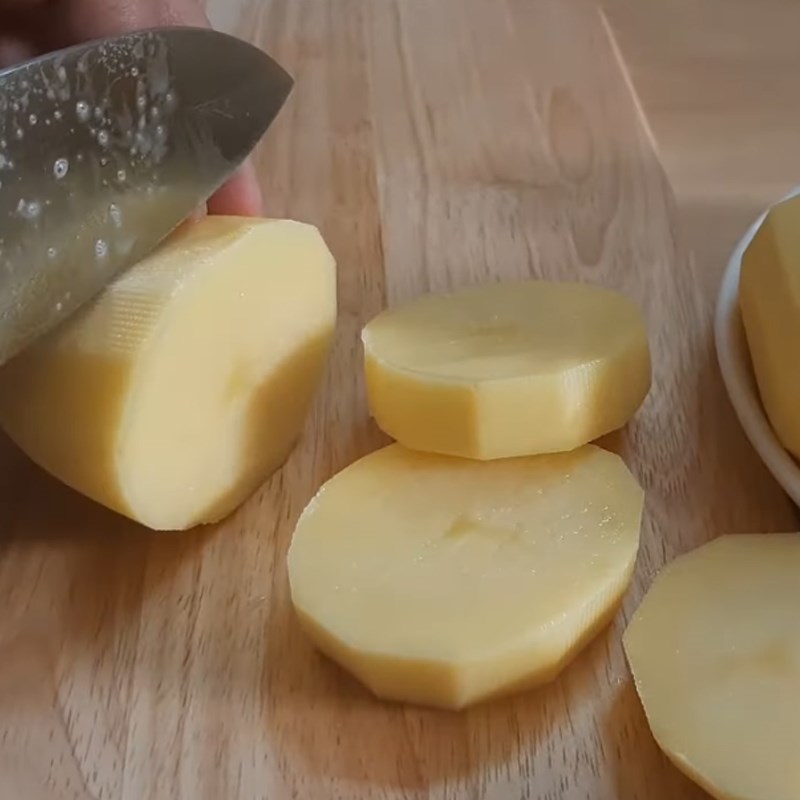 Bước 1 Sơ chế các nguyên liệu Bánh khoai tây nhân phô mai