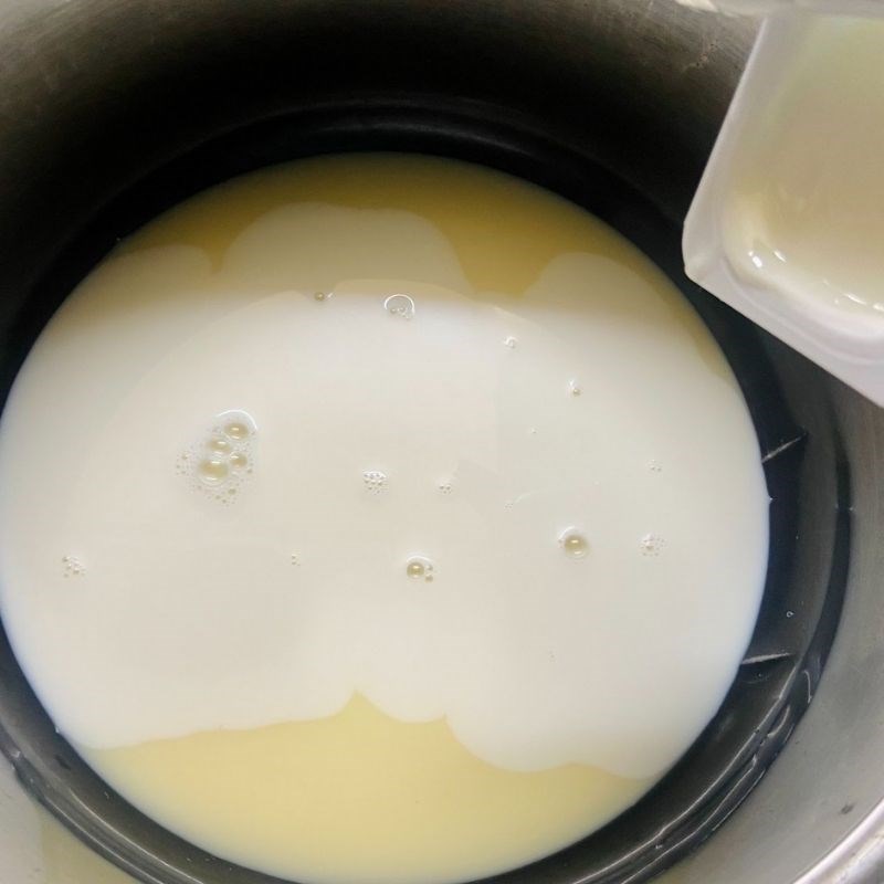 Bước 1 Sơ chế các nguyên liệu Sữa chua hoa đậu biếc