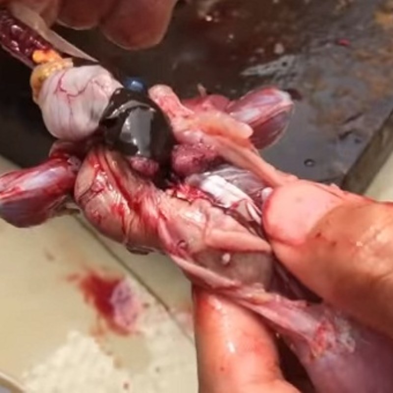 Bước 1 Sơ chế ếch Ếch chiên tỏi