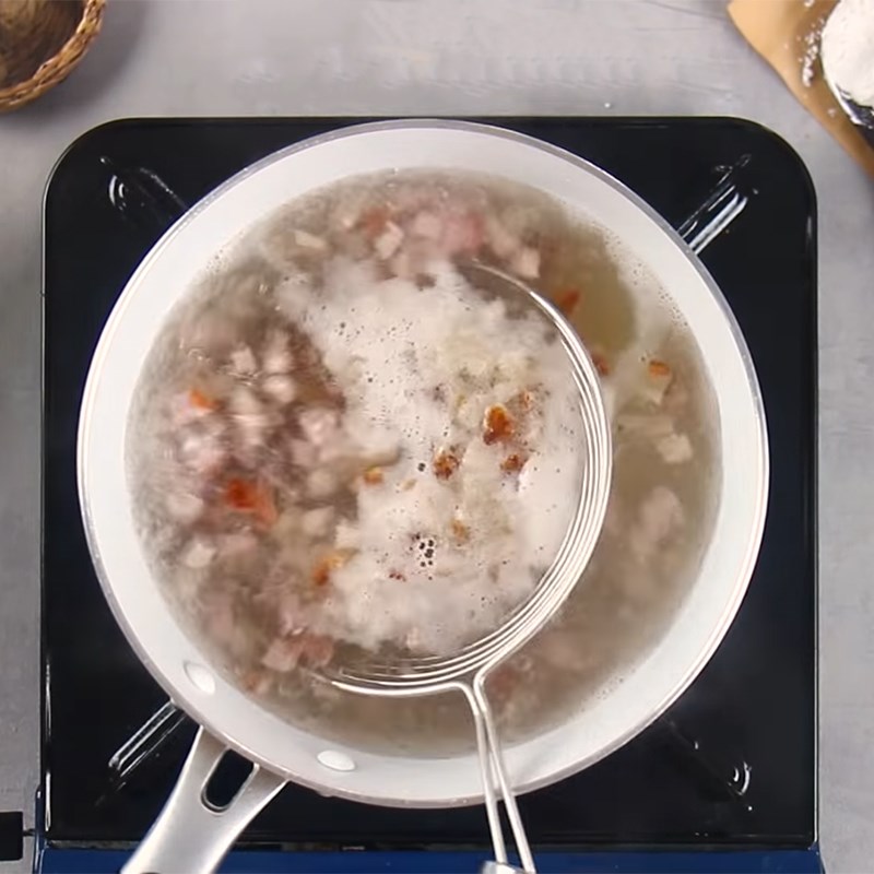 Bước 1 Sơ chế heo quay Chè bột lọc heo quay