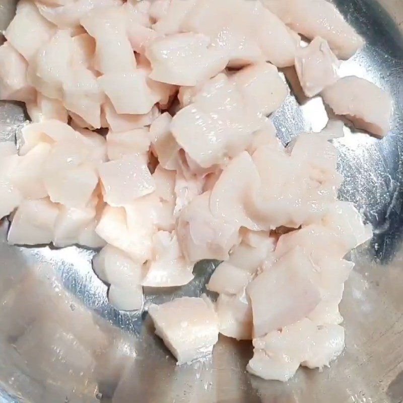 Bước 2 Sơ chế mỡ Trứng kho quẹt tóp mỡ