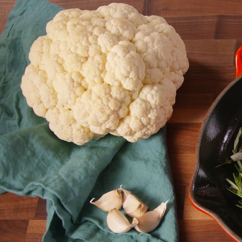 Bước 1 Sơ chế nguyên liệu Bông cải nướng sốt nấm tỏi