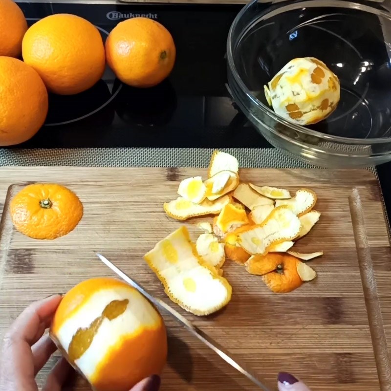 Bước 1 Sơ chế nguyên liệu Nước ép táo cam