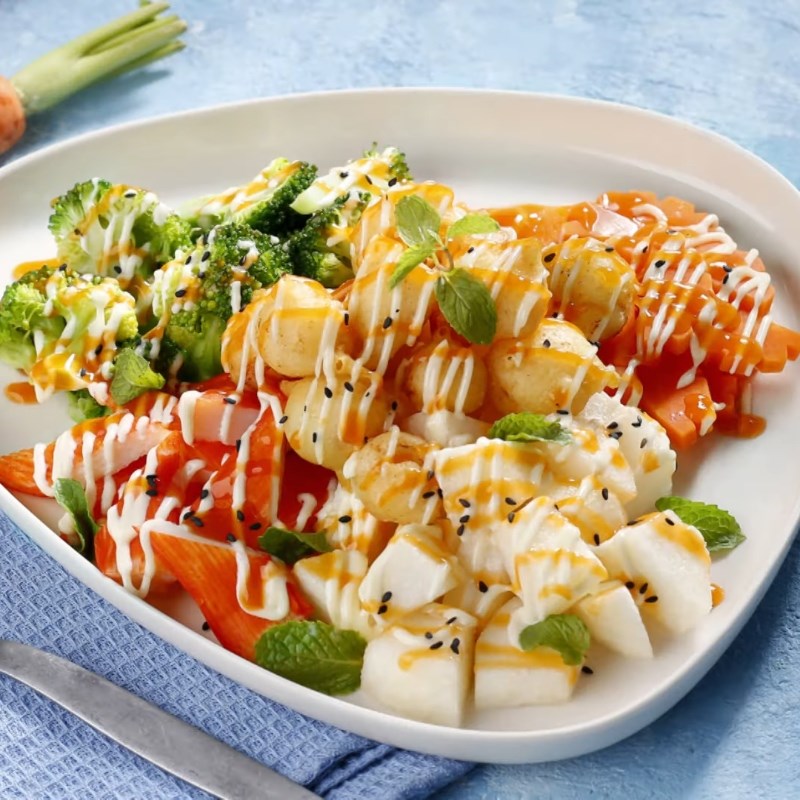 Bước 6 Thành phẩm Salad sò điệp chiên giòn