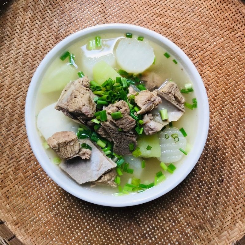 Bước 4 Thành phẩm canh xương củ cải