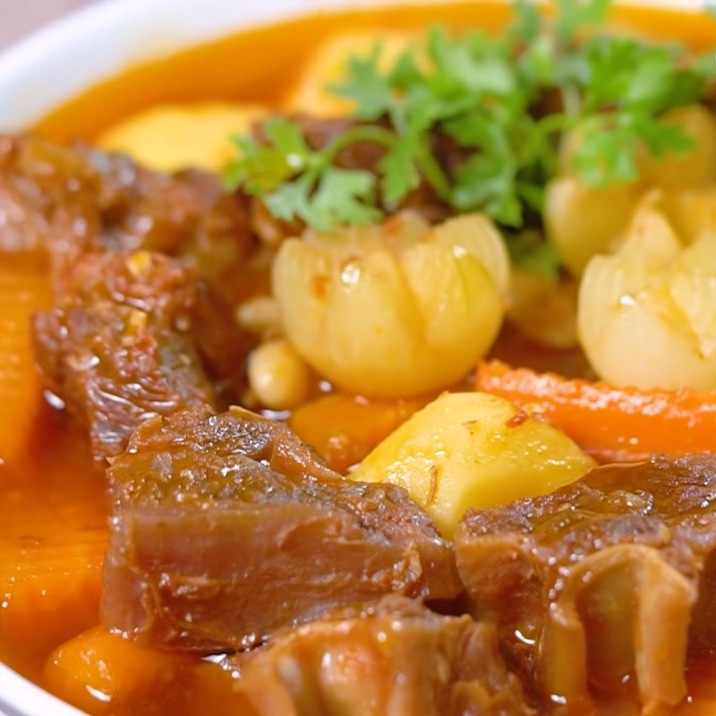Step 7 Final product of beef stew with beans