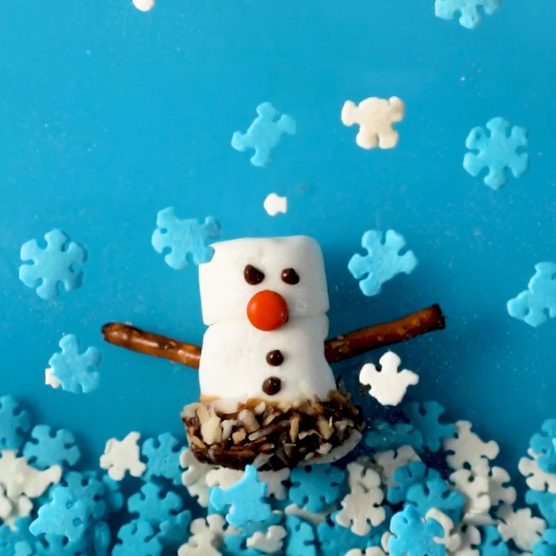 Bước 5 Thành phẩm Người tuyết từ kẹo marshmallow