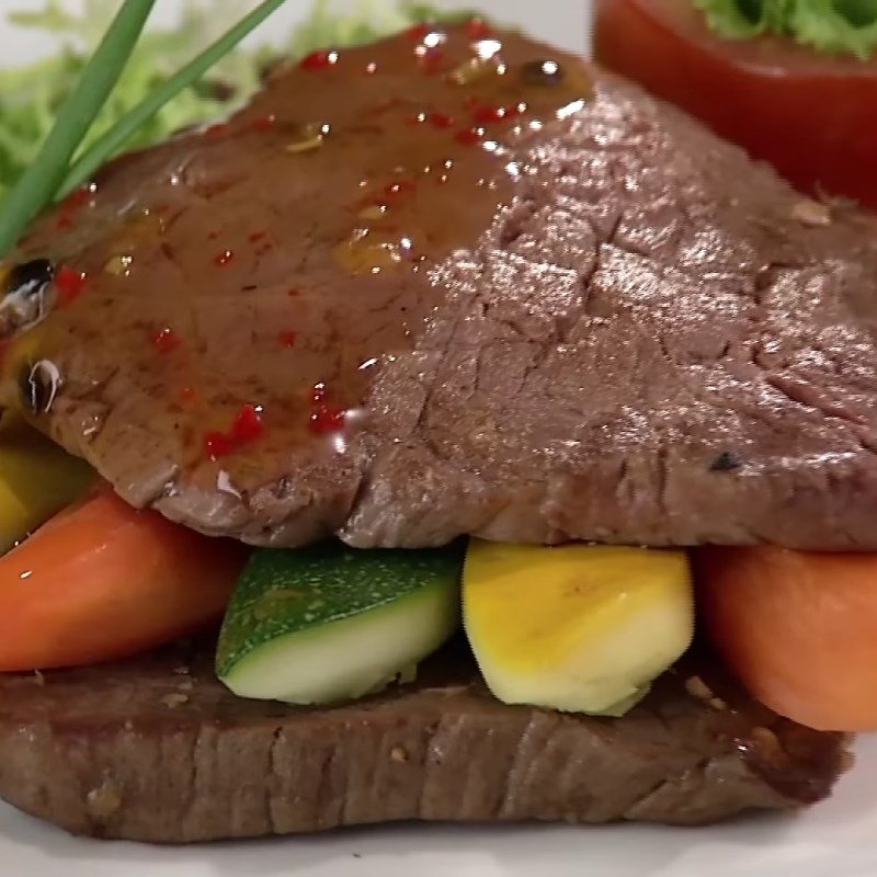 Bước 7 Thành phẩm Bò sốt chanh dây