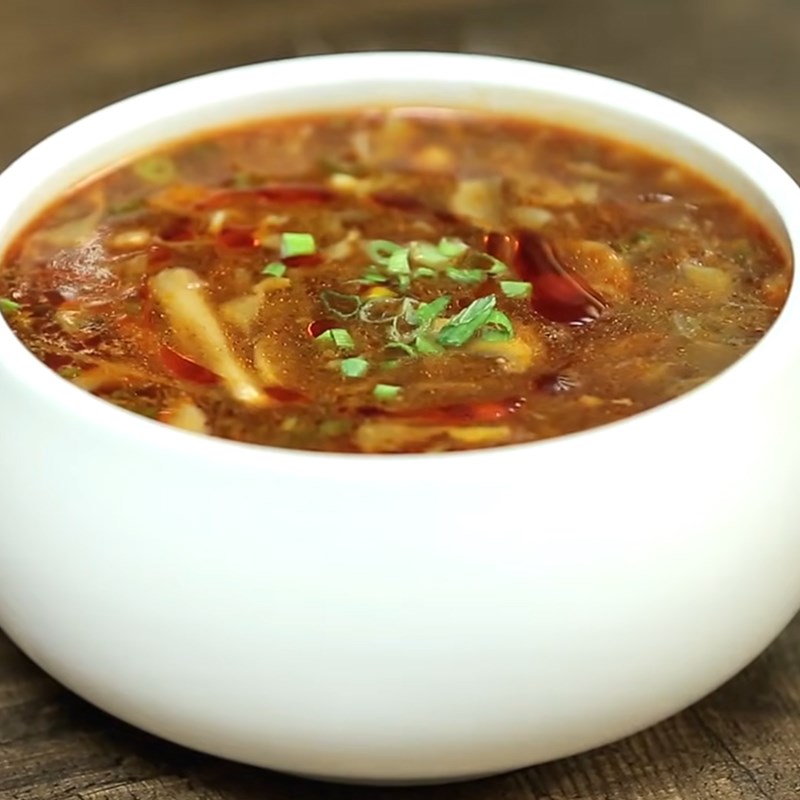 Bước 4 Thành phẩm Hot and sour soup rau