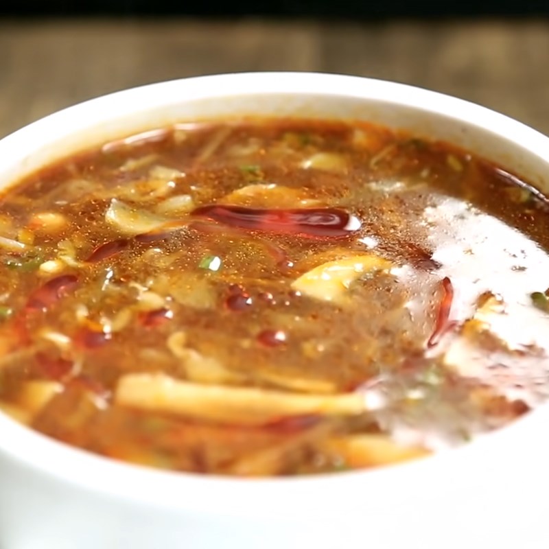 Bước 4 Thành phẩm Hot and sour soup rau