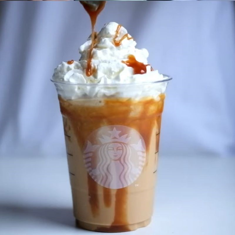 Bước 2 Trang trí Caramel Frappuccino