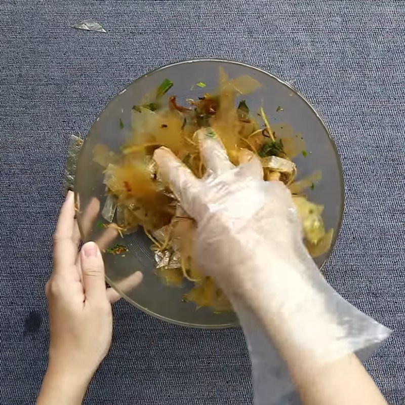 Bước 4 Trộn bánh tráng Bánh tráng trộn