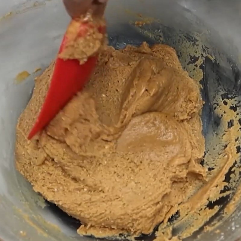 Bước 1 Trộn bột làm bánh Bánh quy bơ đậu phộng bằng nồi cơm điện