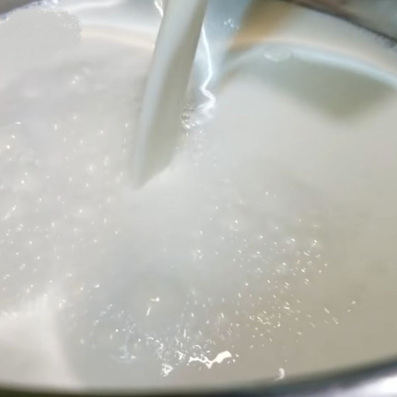 Bước 2 Trộn hỗn hợp sữa Sữa chua dẻo bằng nồi cơm điện