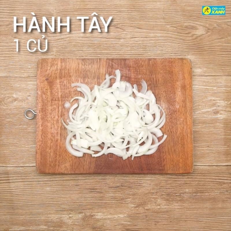 Bước 2 Sơ chế các nguyên liệu khác Canh kim chi thịt bò