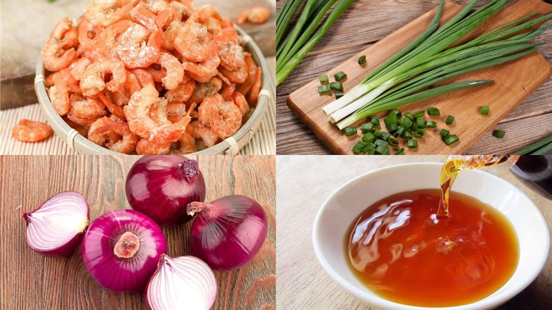 Nguyên liệu làm tôm khô kho quẹt
