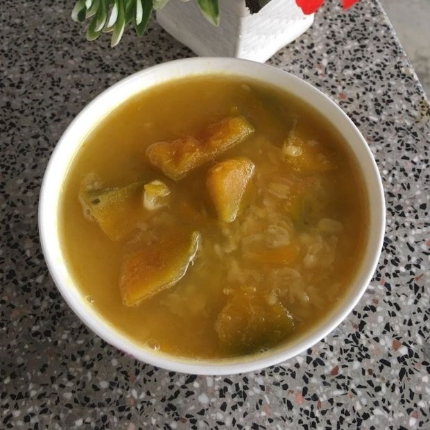 Chè bí đỏ đậu xanh