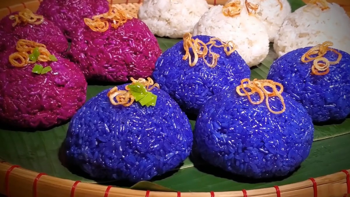 Xôi trân châu xanh tím