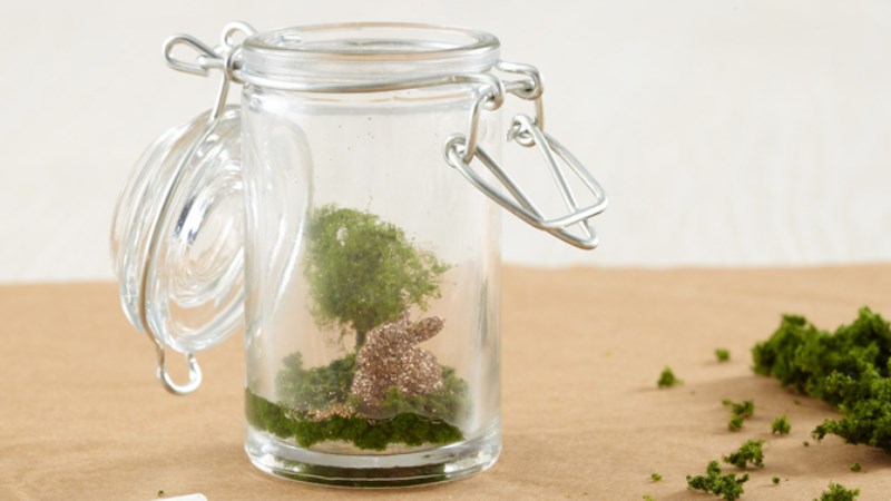 Dùng lọ thuỷ tinh đ&ecirc;̉ làm ch&acirc;̣u c&acirc;y mini