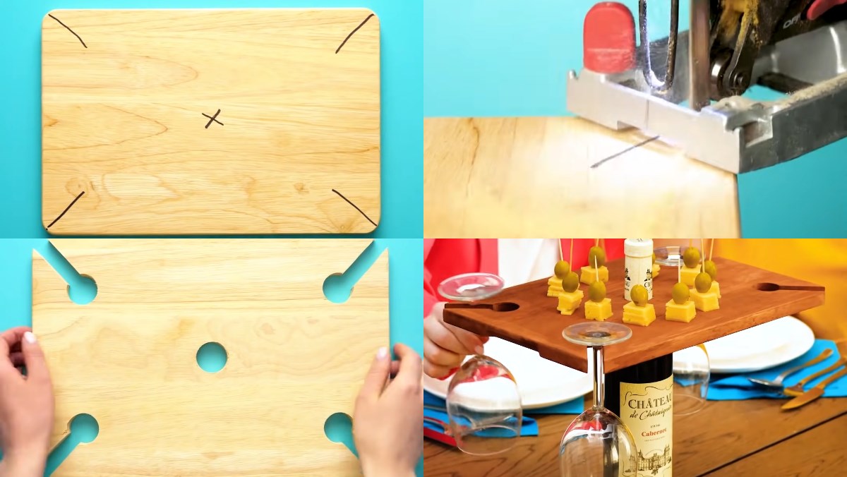 T&iacute;ch hợp đồ treo ly, chai rượu v&agrave; đựng đồ ăn