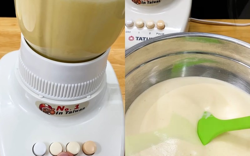 Đ&aacute;nh trứng bằng m&aacute;y xay sinh tố