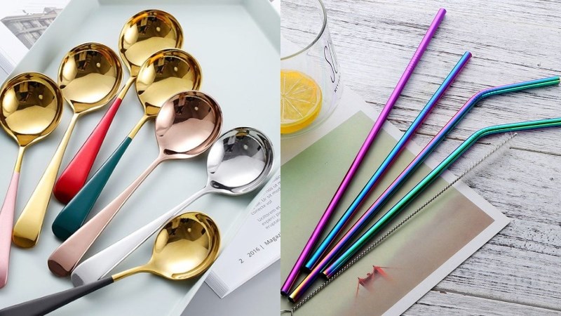 Muỗng, ống h&uacute;t