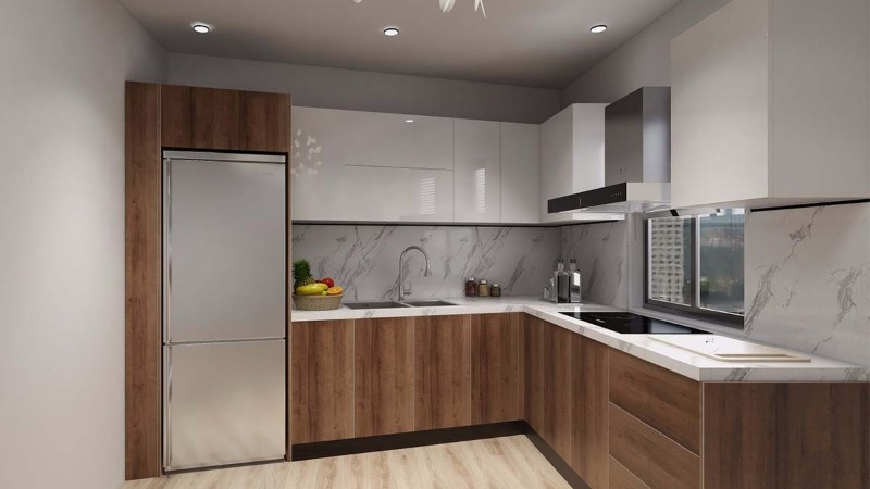 Bố tr&iacute; ph&ograve;ng bếp cho căn hộ nhỏ, hẹp