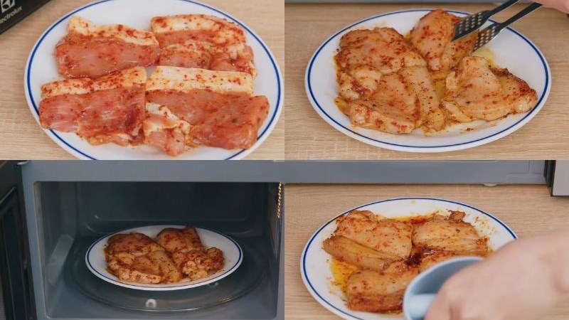 C&aacute;ch sử dụng l&ograve; vi s&oacute;ng Electrolux EMM20D38GB khi d&ugrave;ng để chi&ecirc;n thịt