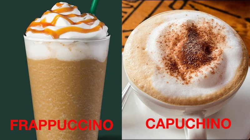 Frappuccino v&agrave; Capuchino kh&aacute;c nhau như thế n&agrave;o?