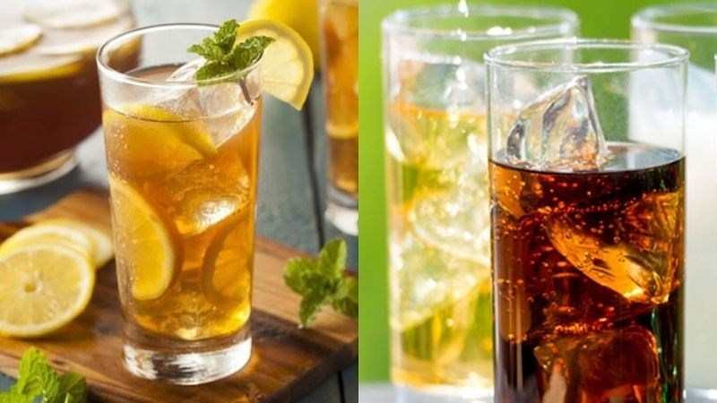 Nước uống: Tr&agrave; chanh đ&oacute;ng chai, nước ngọt c&oacute; ga