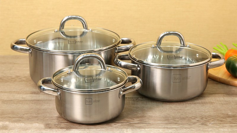 Nồi inox 3 đ&aacute;y