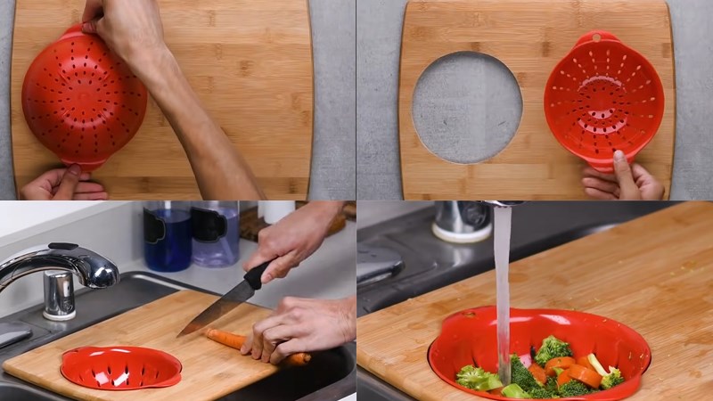 T&iacute;ch hợp với thớt để rửa thực phẩm