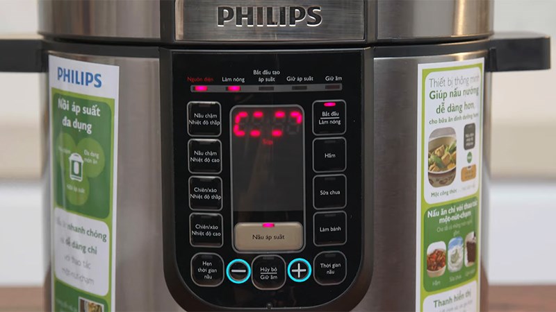 Chức năng của nồi áp suất điện Philips HD2137 khi dùng để nấu súp (canh) gà