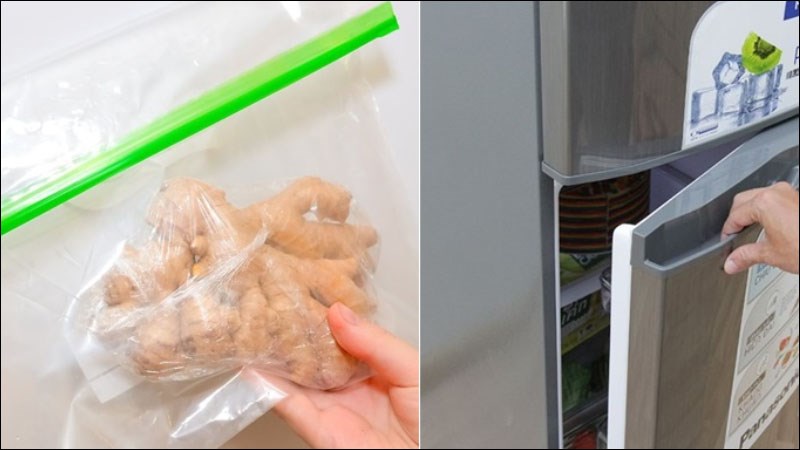Bảo quản gừng tươi trong ngăn mát tủ lạnh