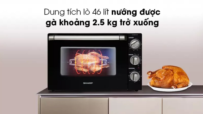 lò nướng Sharp EO-B46RCSV-BK 46 lít