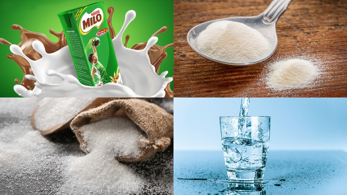 Nguyên liệu thực hiện khoản rau xanh câu sữa milo