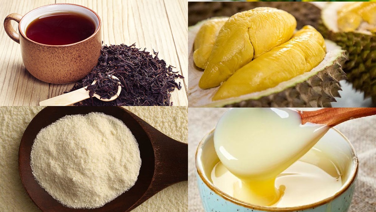 Nguyên liệu thực hiện trà sữa sầu riêng